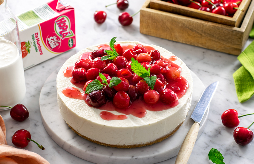 Cheesecake vegan alle ciliegie