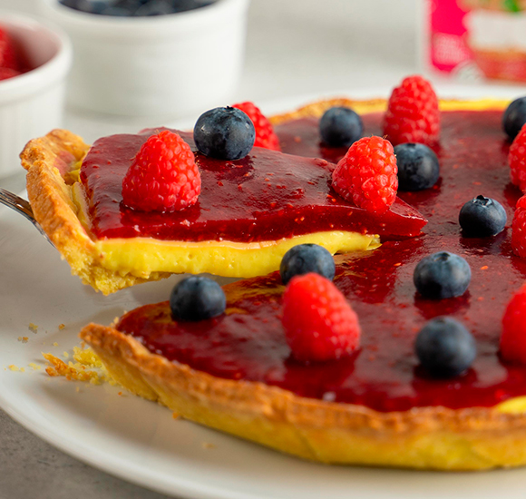 Crostata alla confettura di lamponi